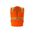 2W International Multi-Pocket Safety Vest, 3X-Large, Orange 8038-M 3XL